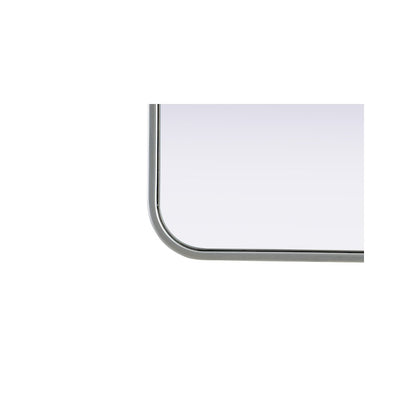 Contour Metal Rectangle Mirror 30x36 in Silver