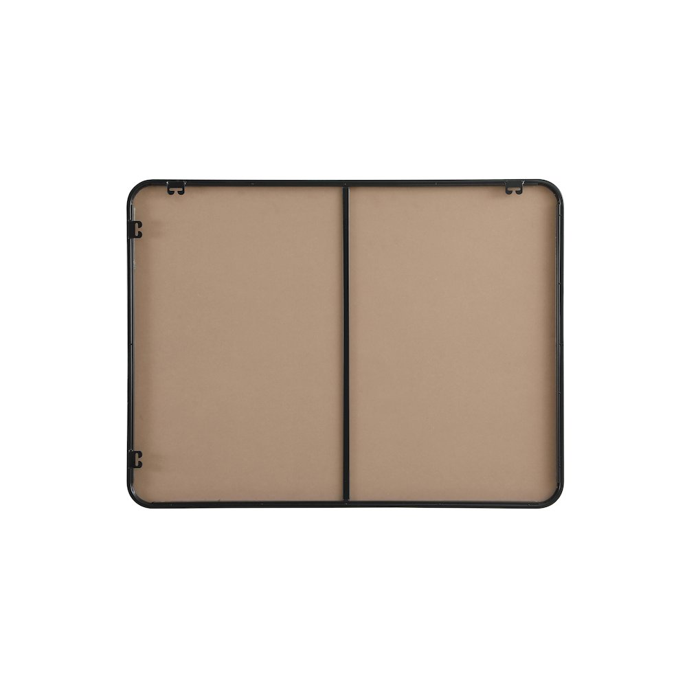 Contour Metal Rectangle Mirror 30x40 in Black