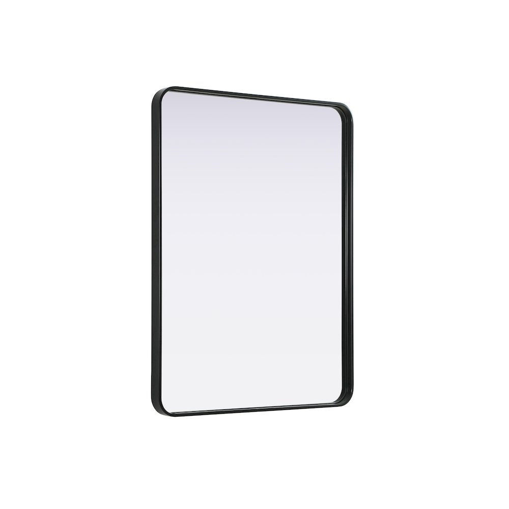 Contour Metal Rectangle Mirror 30x40 in Black