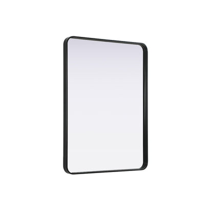 Contour Metal Rectangle Mirror 30x40 in Black