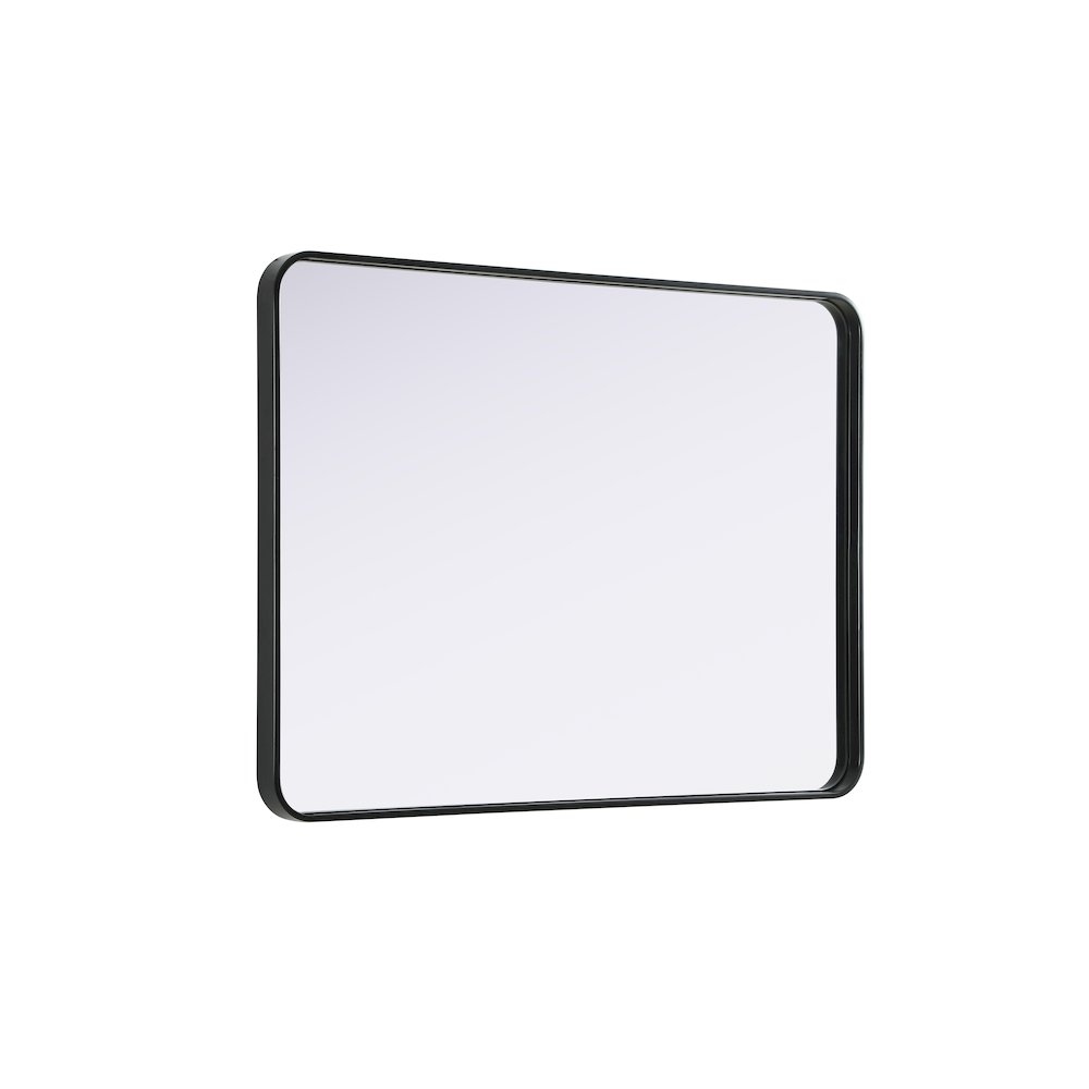 Contour Metal Rectangle Mirror 30x40 in Black