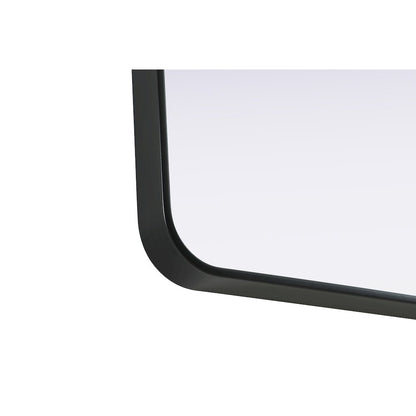 Contour Metal Rectangle Mirror 30x40 in Black