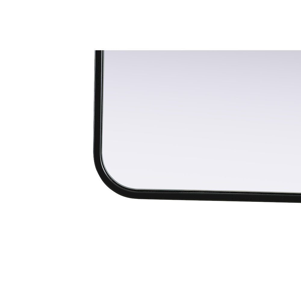 Contour Metal Rectangle Mirror 30x40 in Black