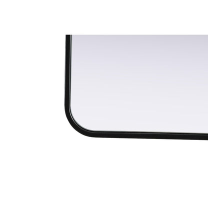 Contour Metal Rectangle Mirror 30x40 in Black