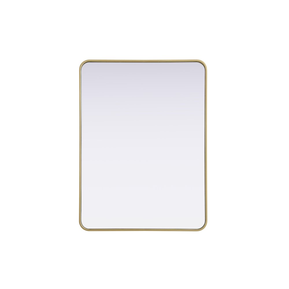 Contour Metal Rectangle Mirror 30x40 in Brass