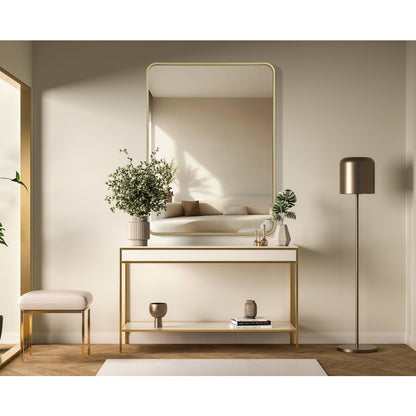Contour Metal Rectangle Mirror 30x40 in Brass