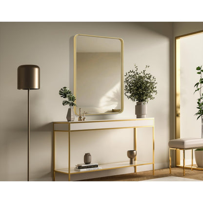 Contour Metal Rectangle Mirror 30x40 in Brass