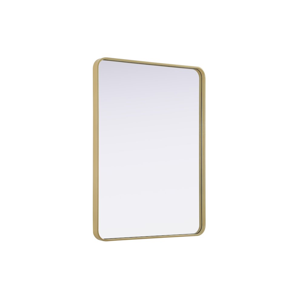 Contour Metal Rectangle Mirror 30x40 in Brass