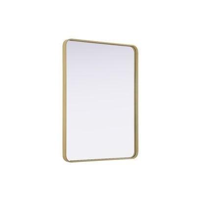 Contour Metal Rectangle Mirror 30x40 in Brass