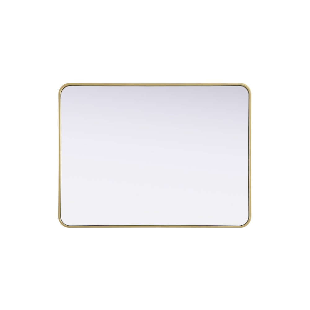 Contour Metal Rectangle Mirror 30x40 in Brass