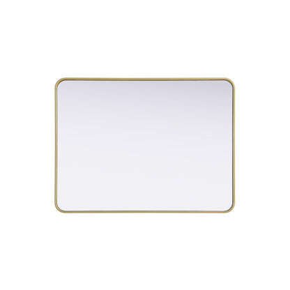 Contour Metal Rectangle Mirror 30x40 in Brass