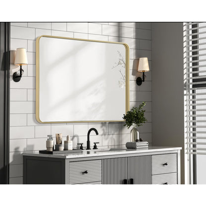 Contour Metal Rectangle Mirror 30x40 in Brass