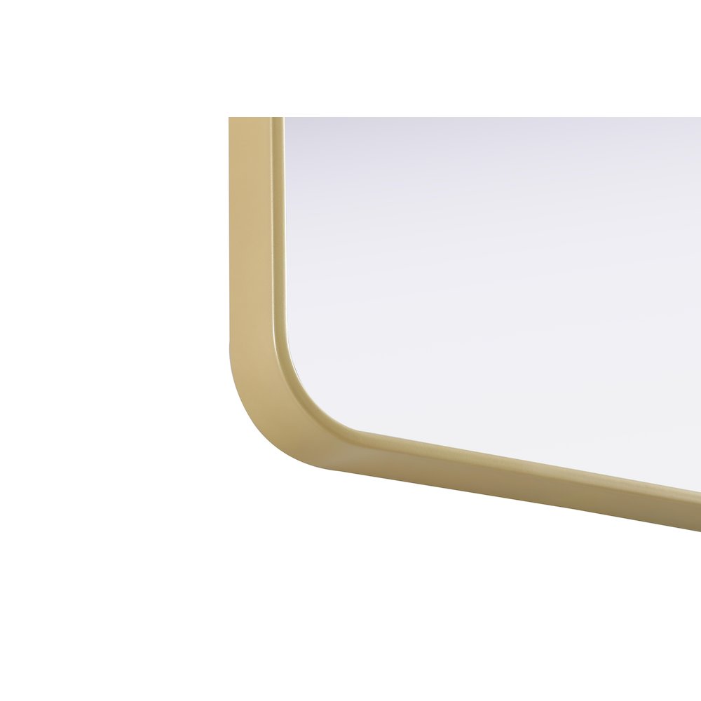 Contour Metal Rectangle Mirror 30x40 in Brass