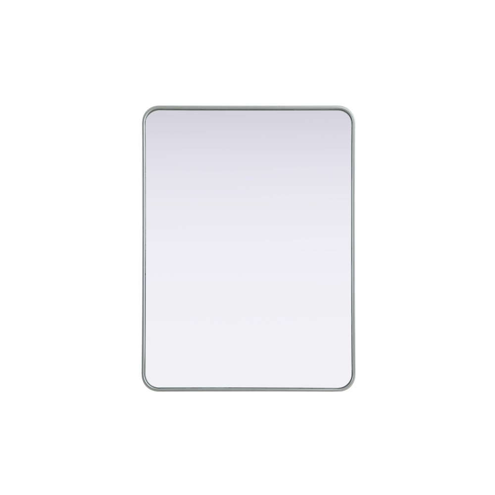 Contour Metal Rectangle Mirror 30x40 in Silver