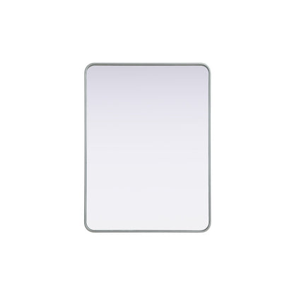 Contour Metal Rectangle Mirror 30x40 in Silver