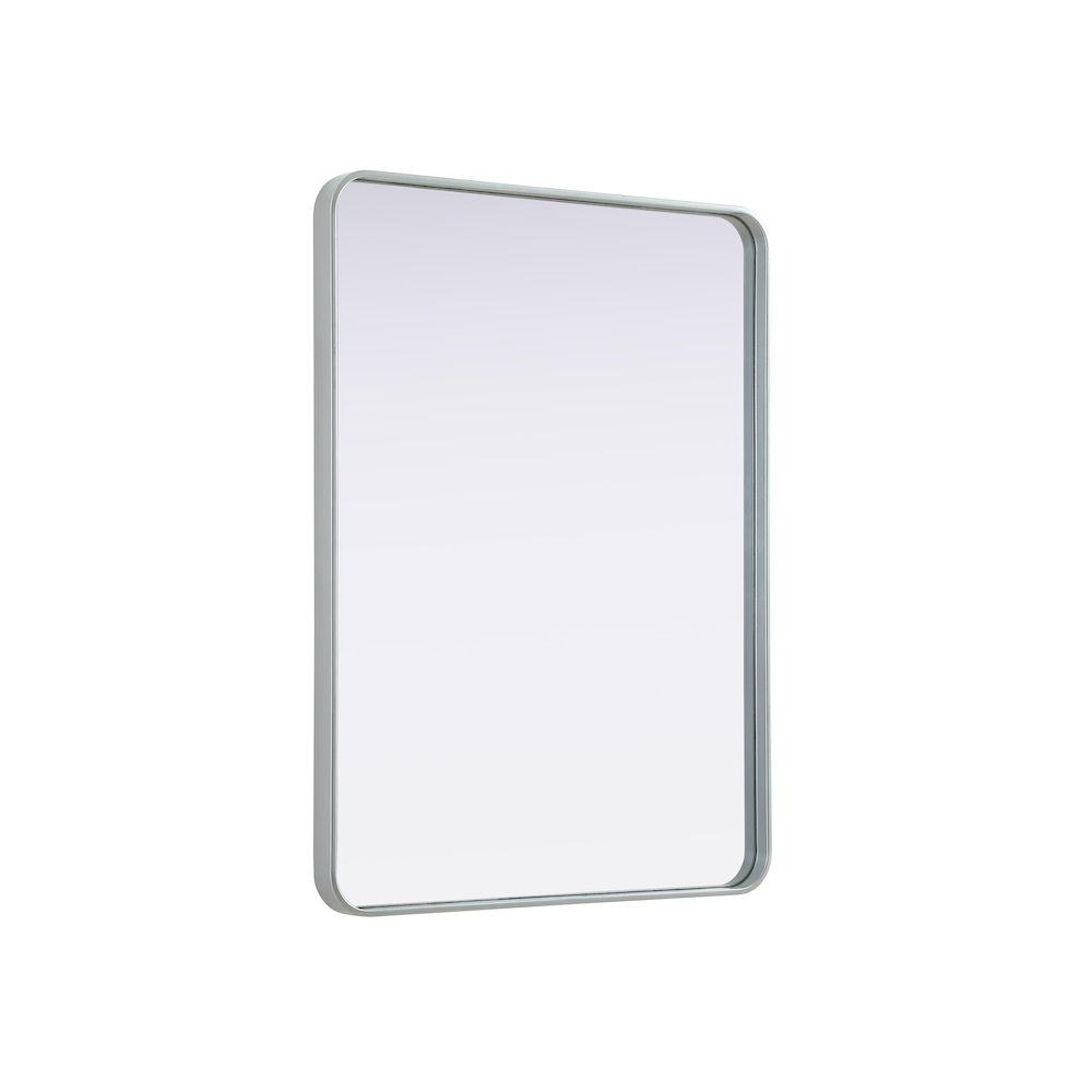 Contour Metal Rectangle Mirror 30x40 in Silver