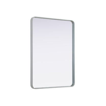 Contour Metal Rectangle Mirror 30x40 in Silver