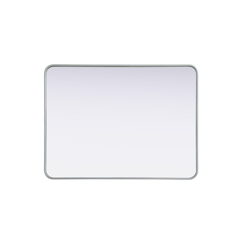 Contour Metal Rectangle Mirror 30x40 in Silver