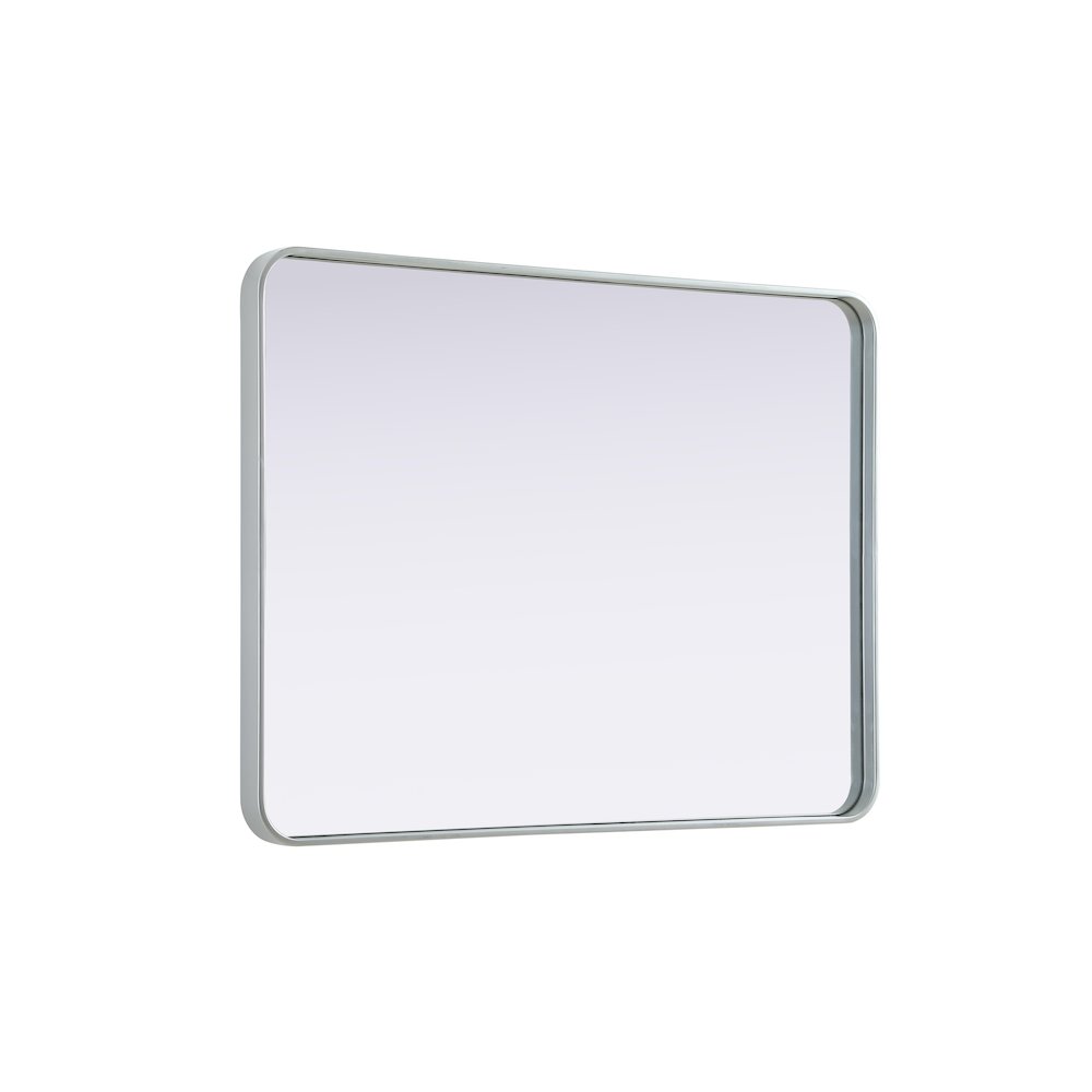 Contour Metal Rectangle Mirror 30x40 in Silver