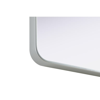 Contour Metal Rectangle Mirror 30x40 in Silver