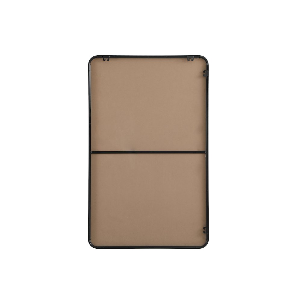 Contour Metal Rectangle Mirror 30x48 in Black