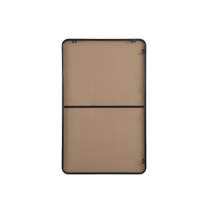 Contour Metal Rectangle Mirror 30x48 in Black