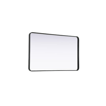 Contour Metal Rectangle Mirror 30x48 in Black