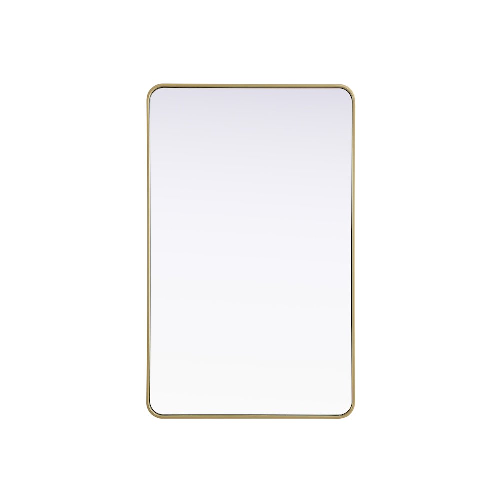 Contour Metal Rectangle Mirror 30x48 in Brass