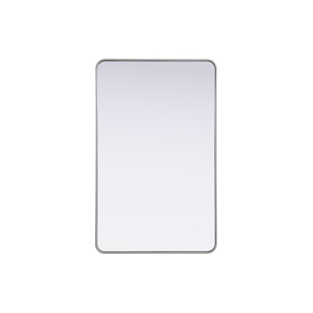 Contour Metal Rectangle Mirror 30x48 in Silver