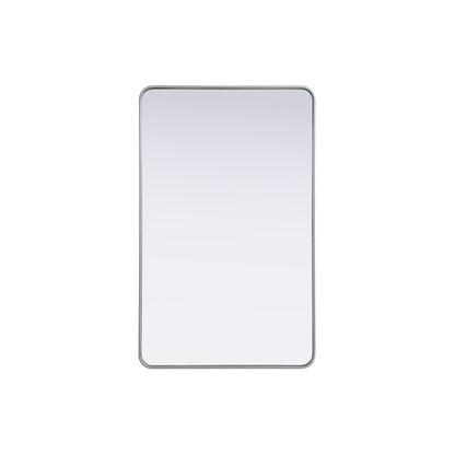 Contour Metal Rectangle Mirror 30x48 in Silver