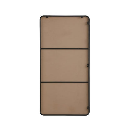 Contour Metal Rectangle Mirror 30x60 in Black