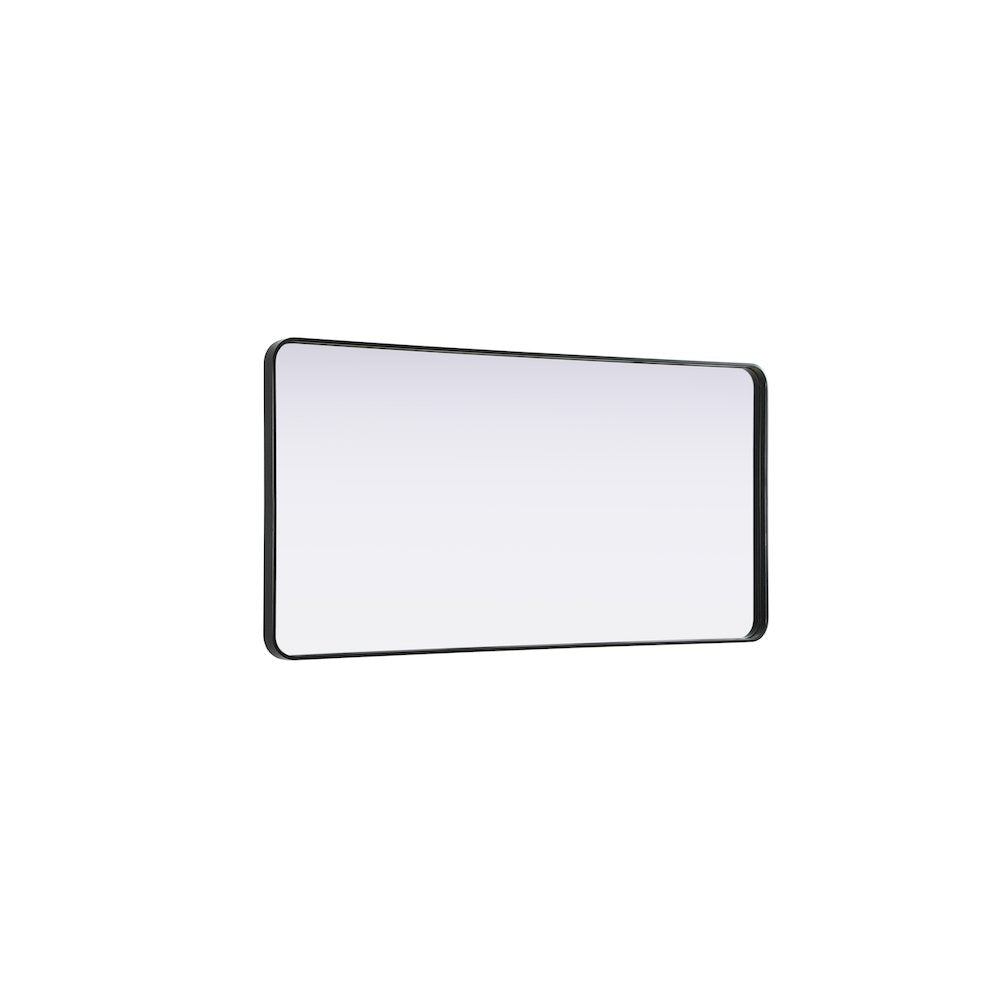 Contour Metal Rectangle Mirror 30x60 in Black