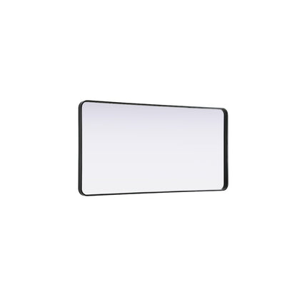 Contour Metal Rectangle Mirror 30x60 in Black