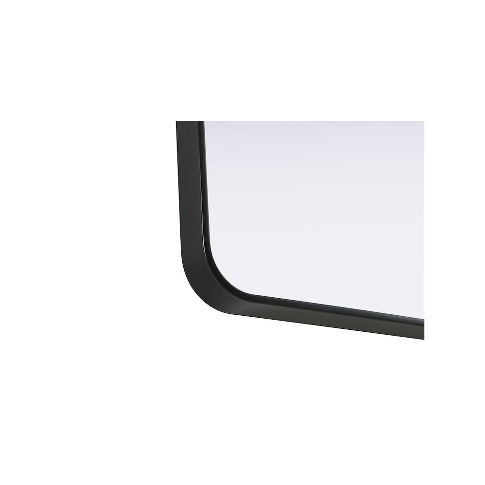 Contour Metal Rectangle Mirror 30x60 in Black