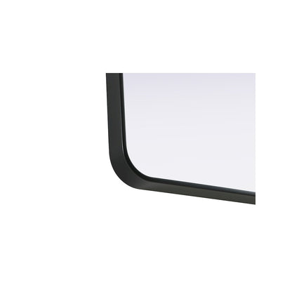 Contour Metal Rectangle Mirror 30x60 in Black