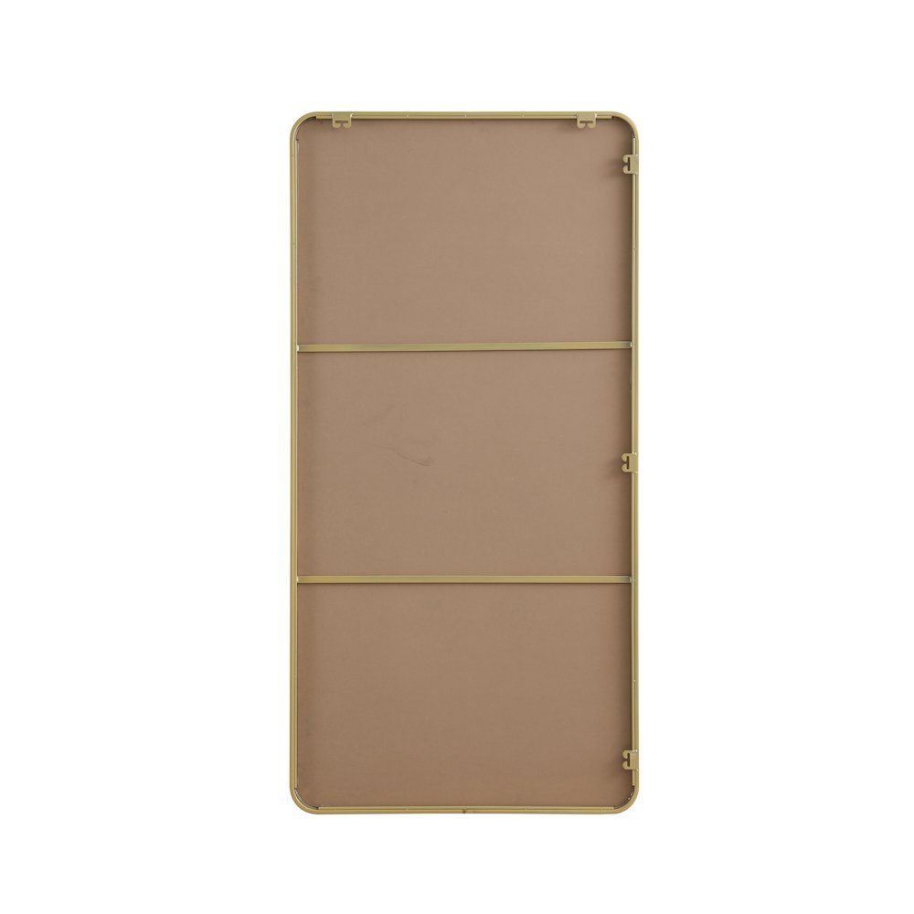 Contour Metal Rectangle Mirror 30x60 in Brass