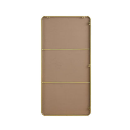 Contour Metal Rectangle Mirror 30x60 in Brass