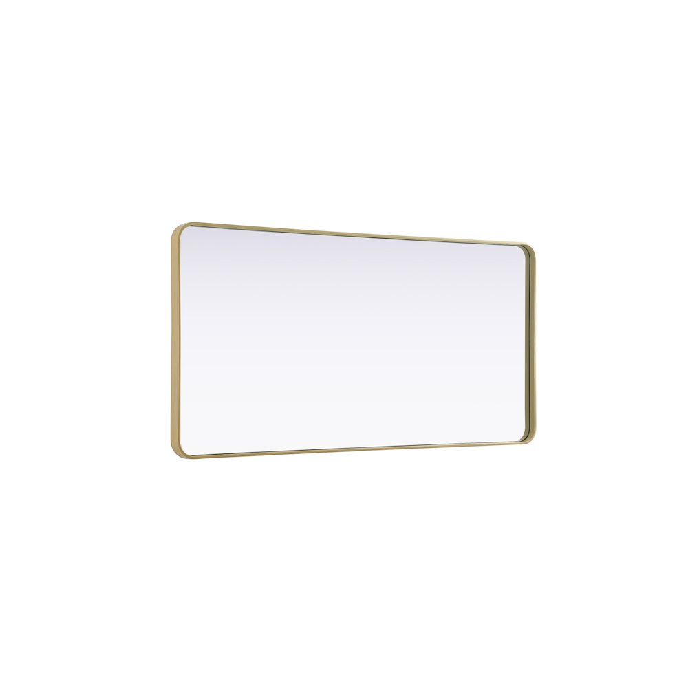 Contour Metal Rectangle Mirror 30x60 in Brass