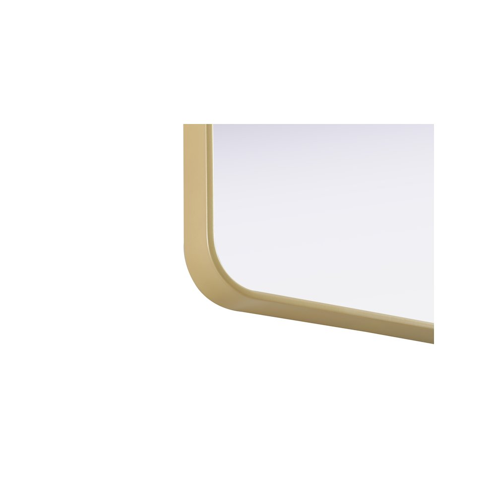 Contour Metal Rectangle Mirror 30x60 in Brass