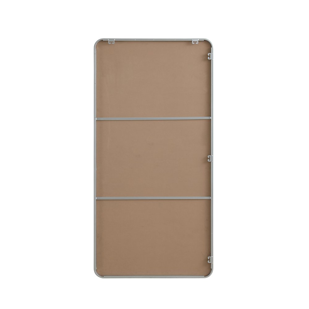 Contour Metal Rectangle Mirror 30x60 in Silver