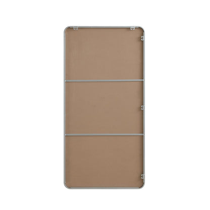 Contour Metal Rectangle Mirror 30x60 in Silver