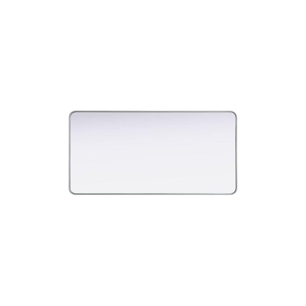 Contour Metal Rectangle Mirror 30x60 in Silver