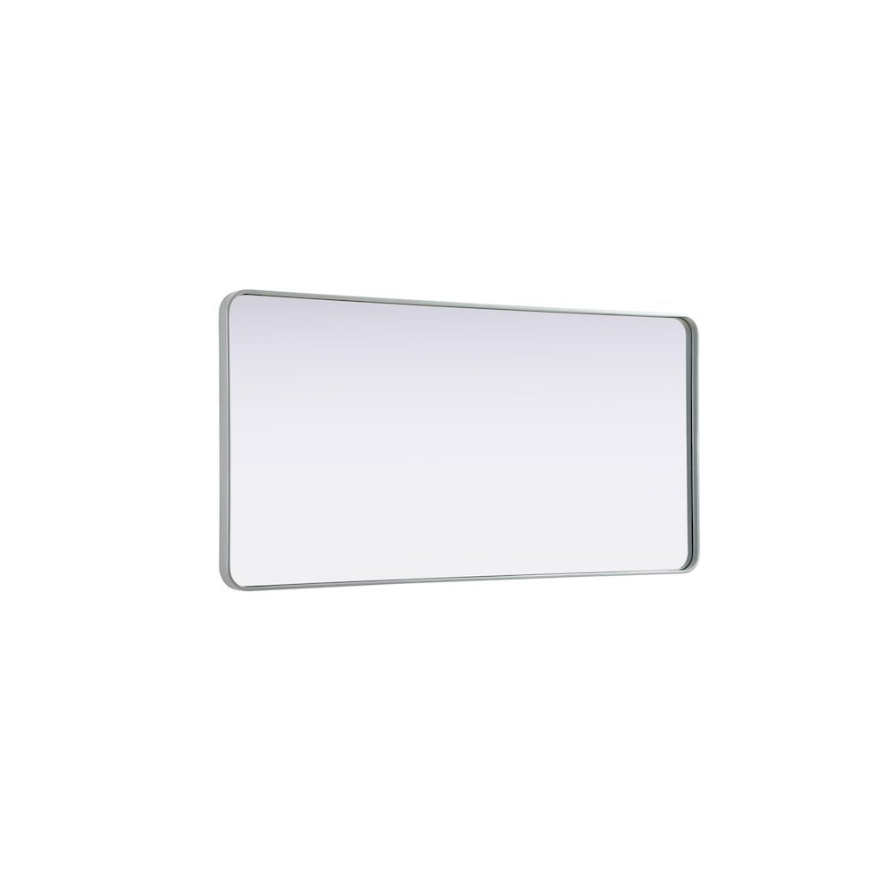 Contour Metal Rectangle Mirror 30x60 in Silver