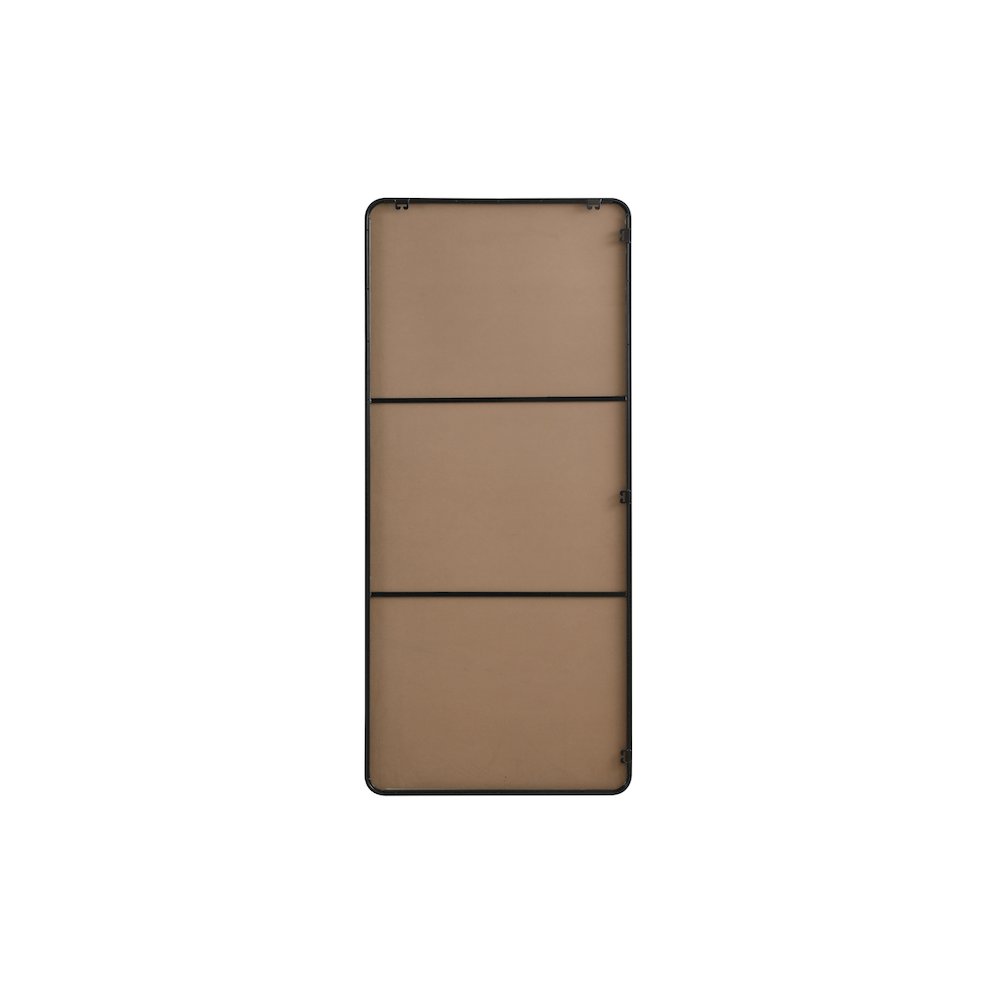 Contour Metal Rectangle Mirror 32x72 in Black