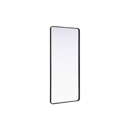 Contour Metal Rectangle Mirror 32x72 in Black