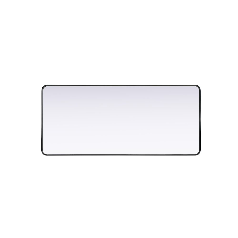 Contour Metal Rectangle Mirror 32x72 in Black