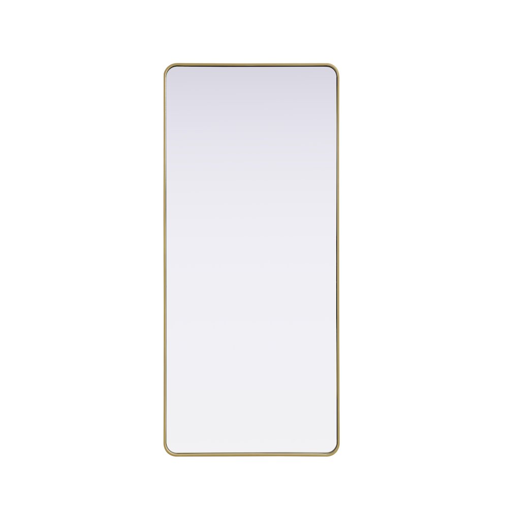 Contour Metal Rectangle Mirror 32x72 in Brass