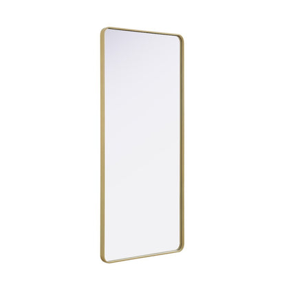 Contour Metal Rectangle Mirror 32x72 in Brass