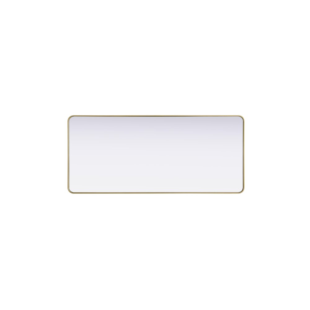 Contour Metal Rectangle Mirror 32x72 in Brass