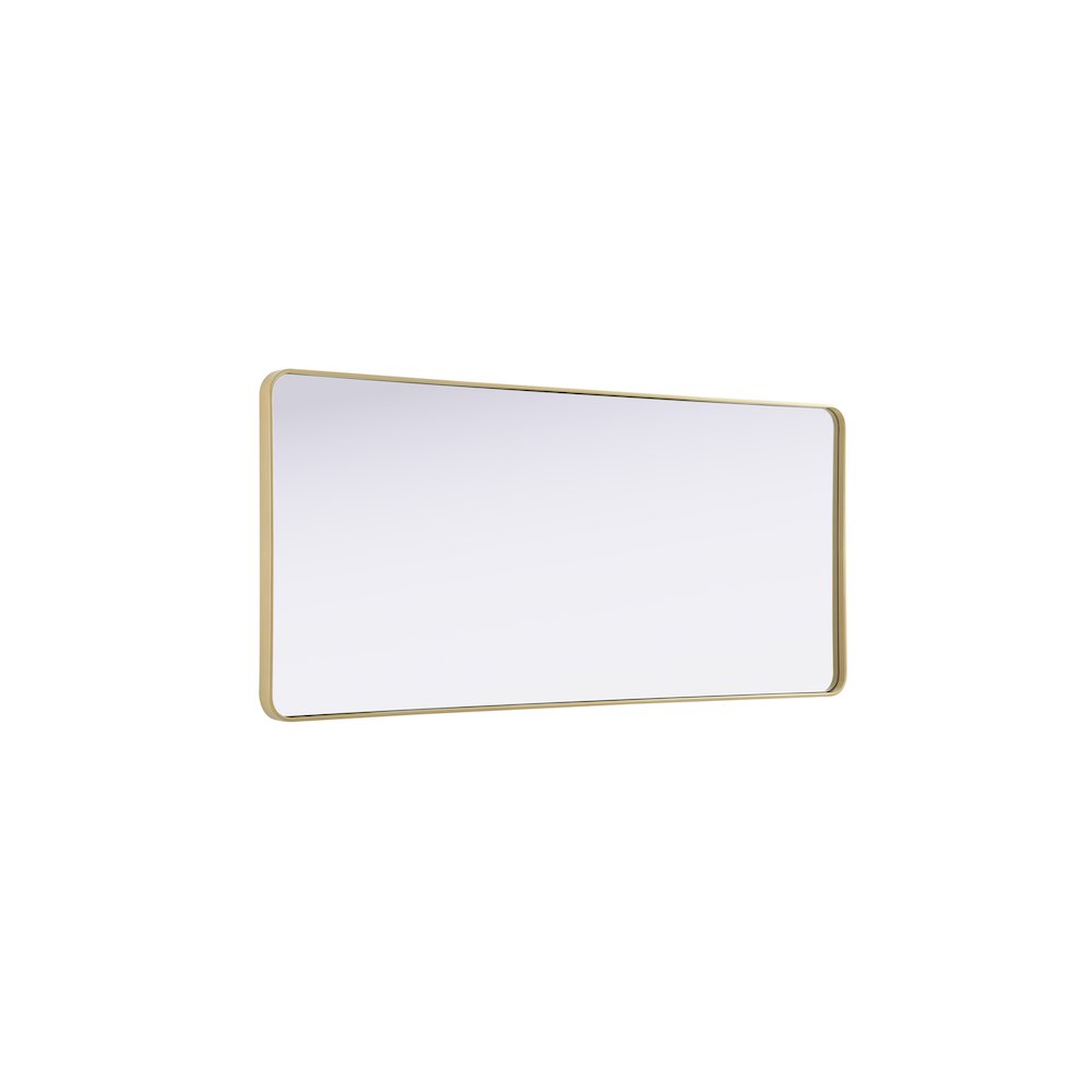 Contour Metal Rectangle Mirror 32x72 in Brass